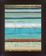 Azure Rhythm - 28" x 34" Framed Wall Art - Light Blue