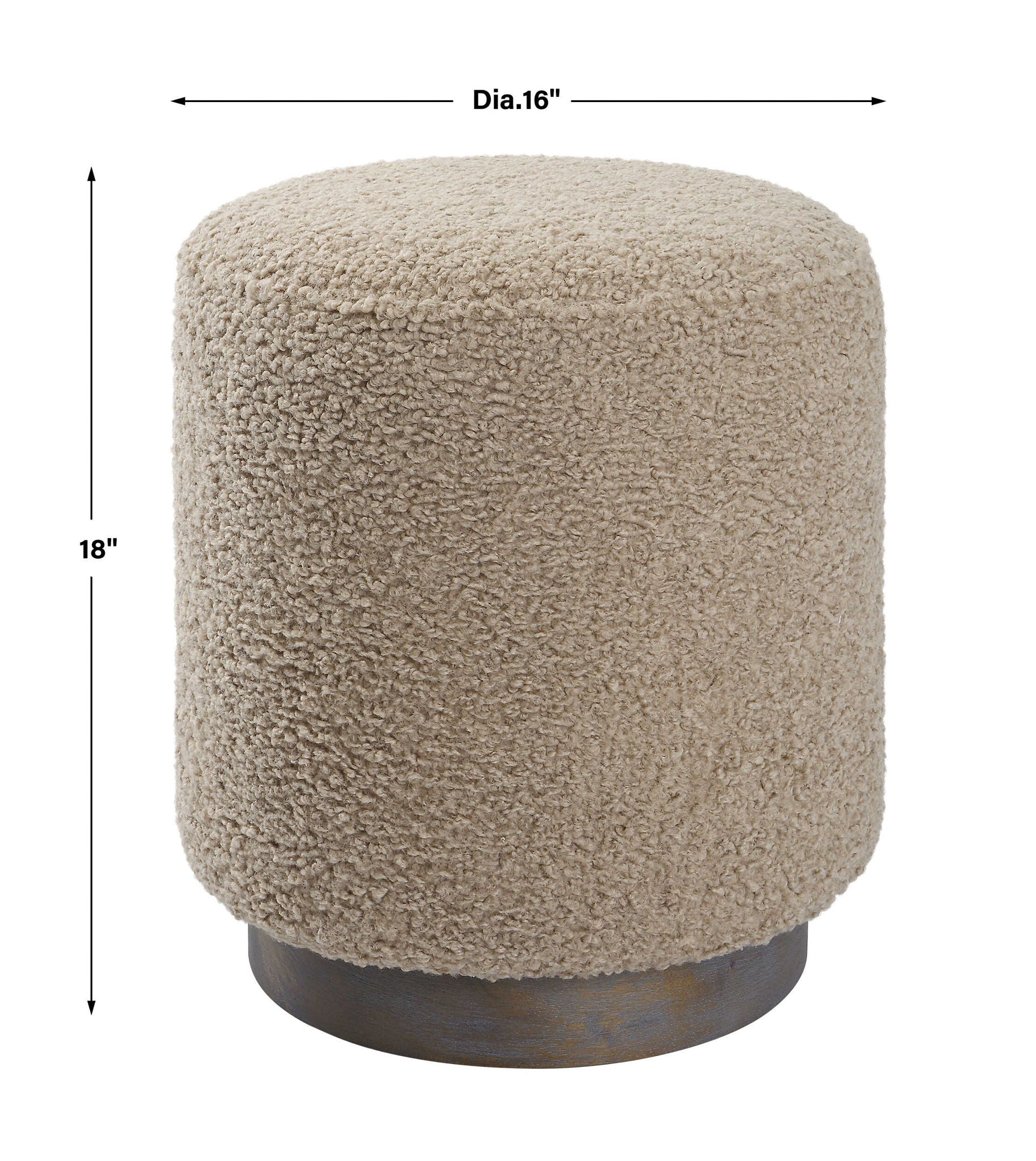 Avila - Round Ottoman - Latte