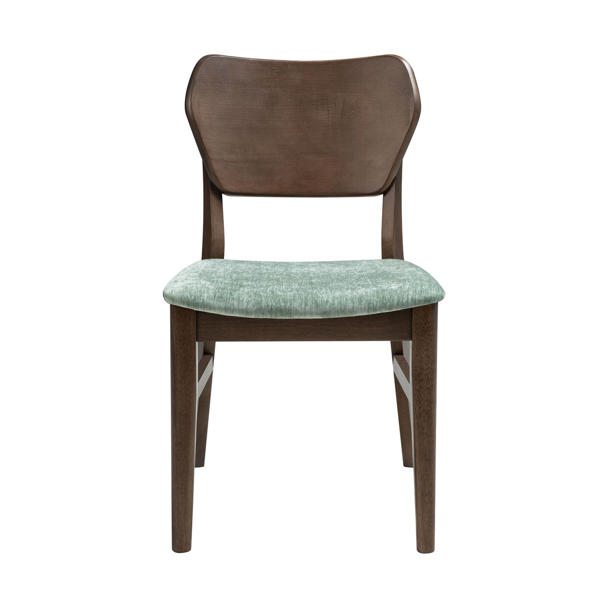West End - Curved Panel Chair With Sage Green Seat