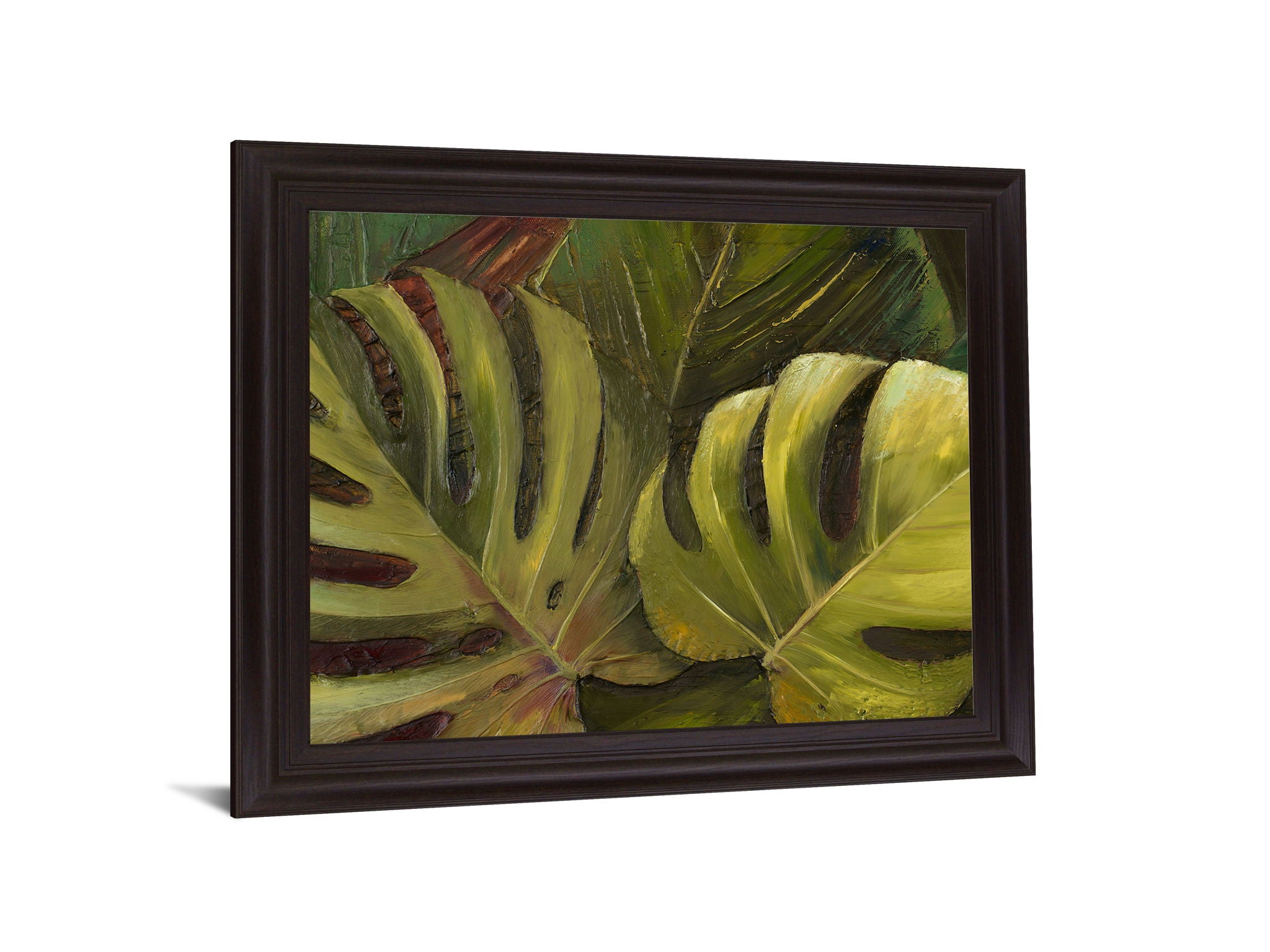 Monstera Sunburst - 28" x 34" Framed Wall Art - Green
