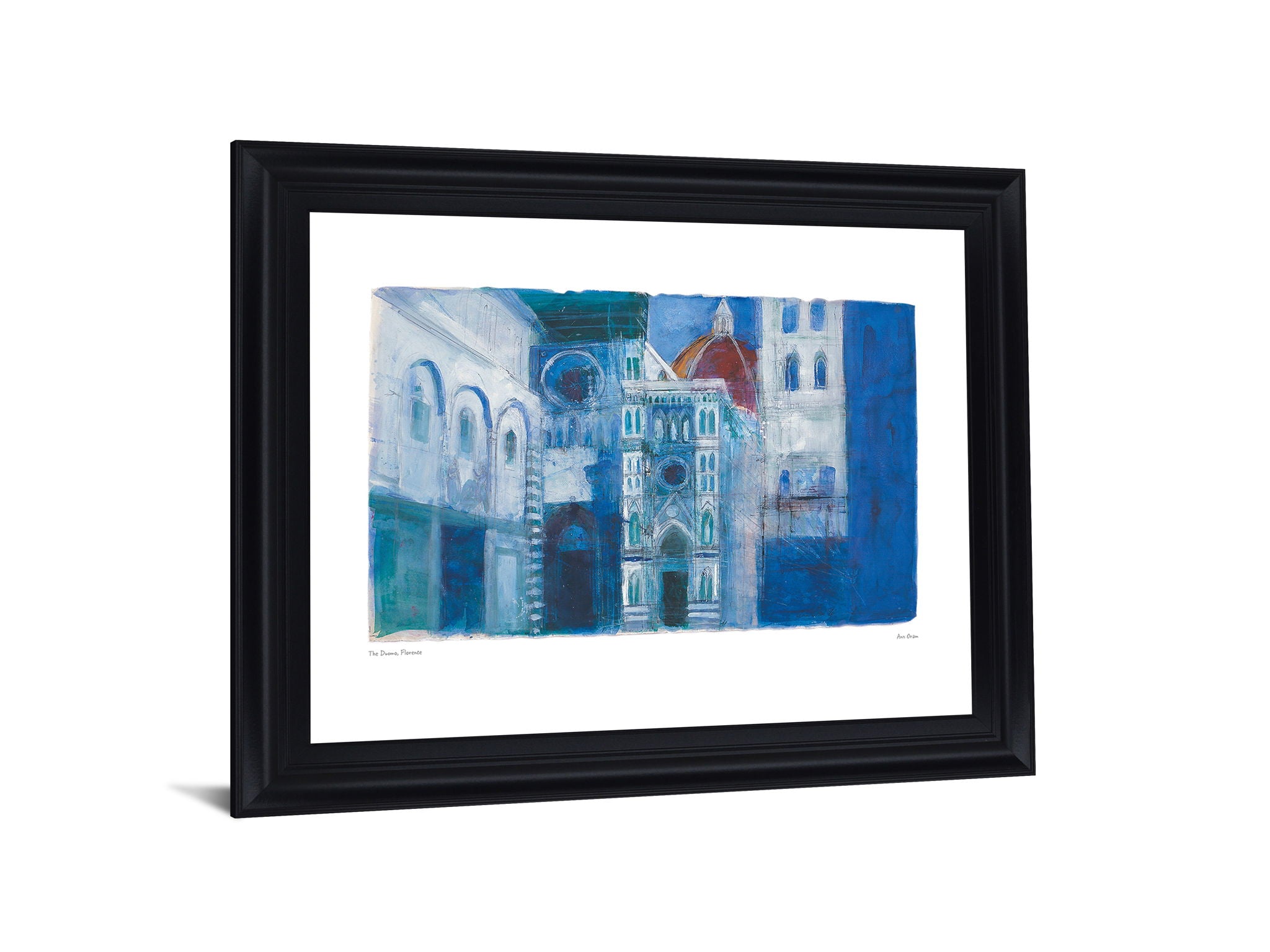 Azure Cathedral - 28" x 34" Framed Wall Art - Blue