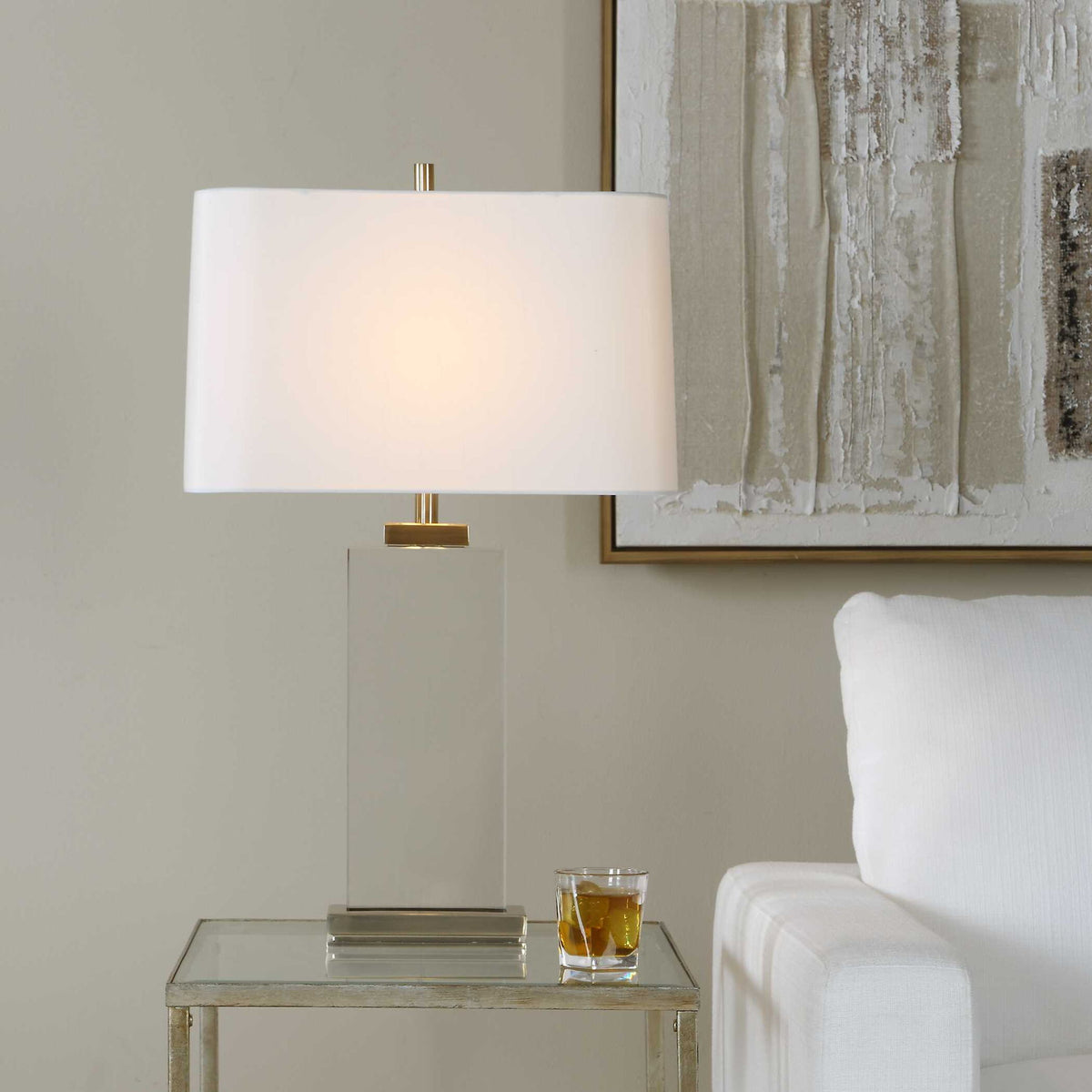 Genevieve - Crystal Table Lamp - Brass,Gold