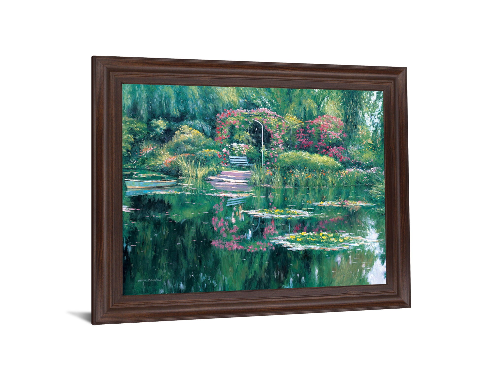 Floral Oasis Retreat - 28" x 34" Framed Wall Art - Green
