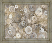 Mist Swirl Fusion - 28" x 34" Framed Wall Art - Beige