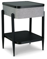 Jorvalee - Accent Table with Speaker - Gray / Black