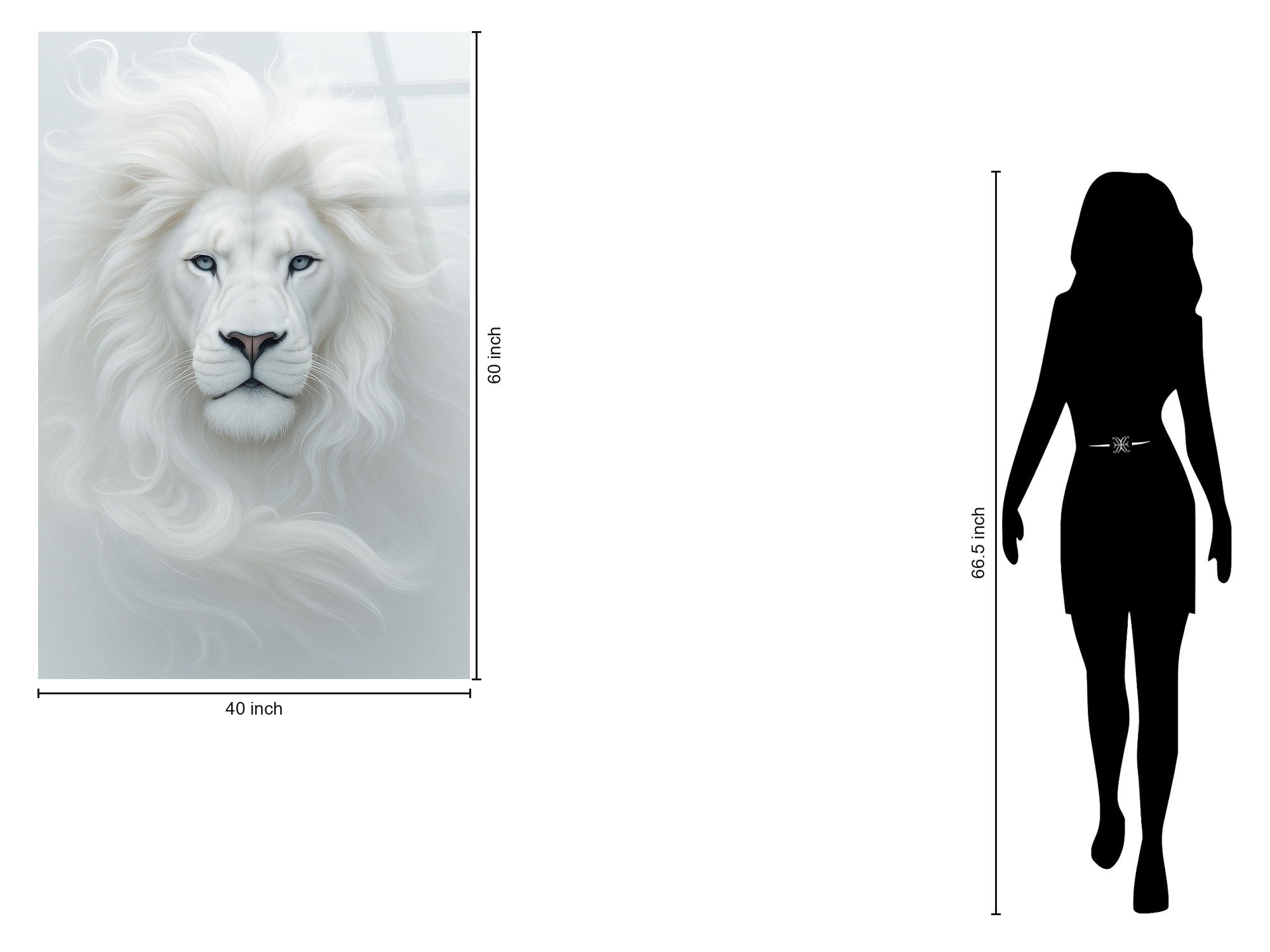 "Regal Majesty" Tempered Glass - White / Gray