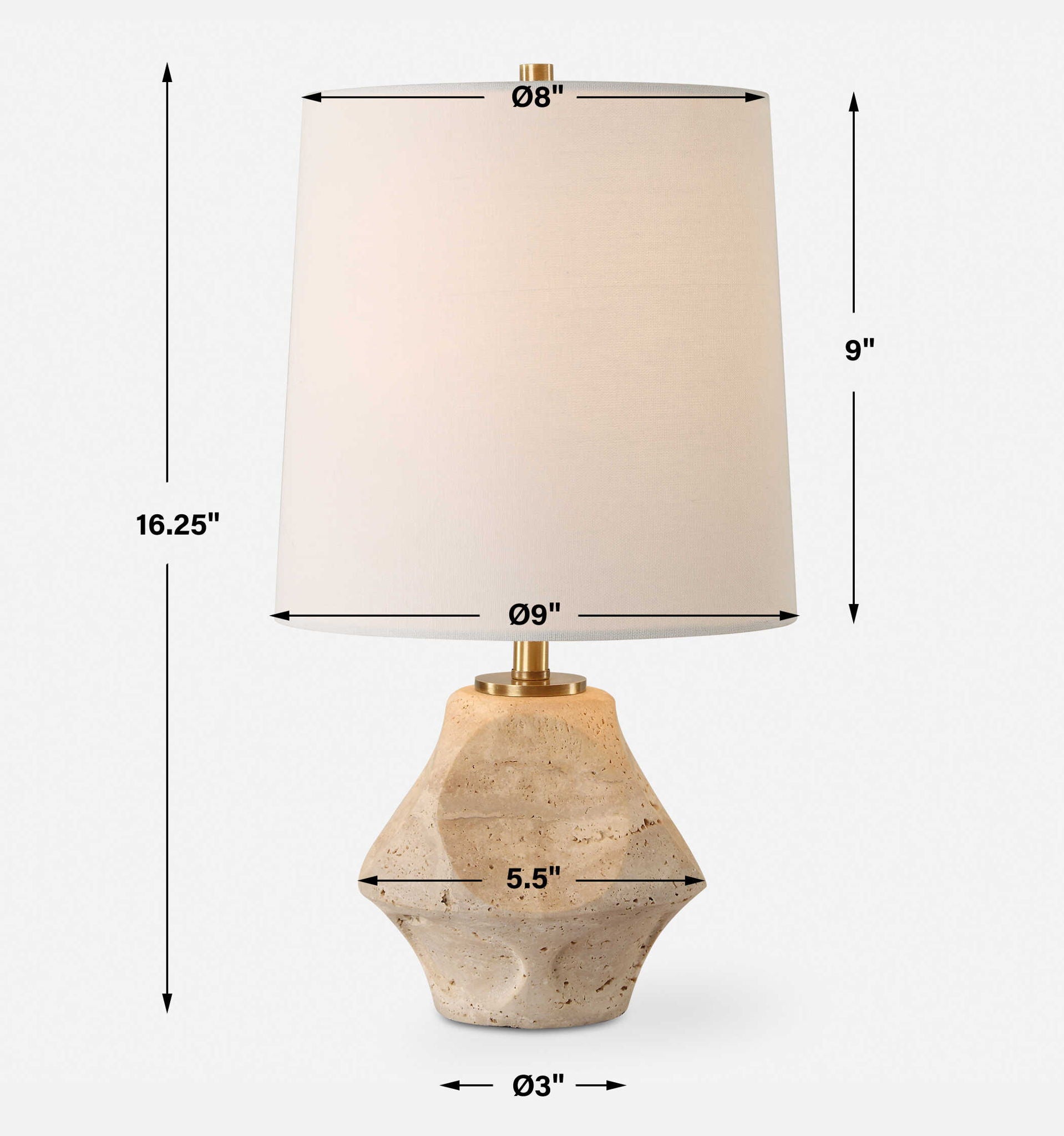 Indent - Travertine Accent Lamp