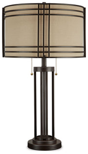 Hanswell - Metal Table Lamp  - Dark Brown