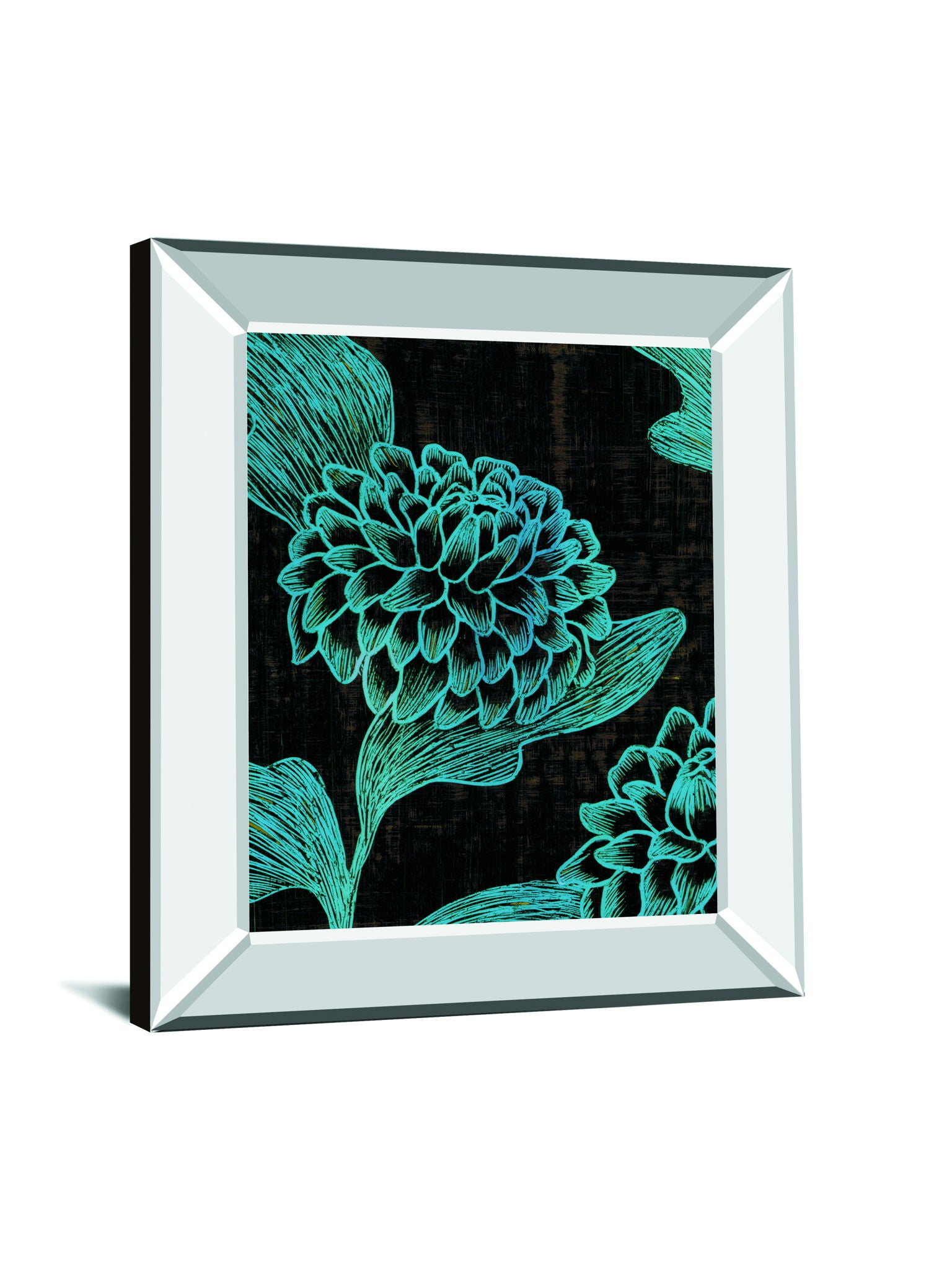 Boudoir II By Maja - Mirror Framed Print Wall Art - Blue
