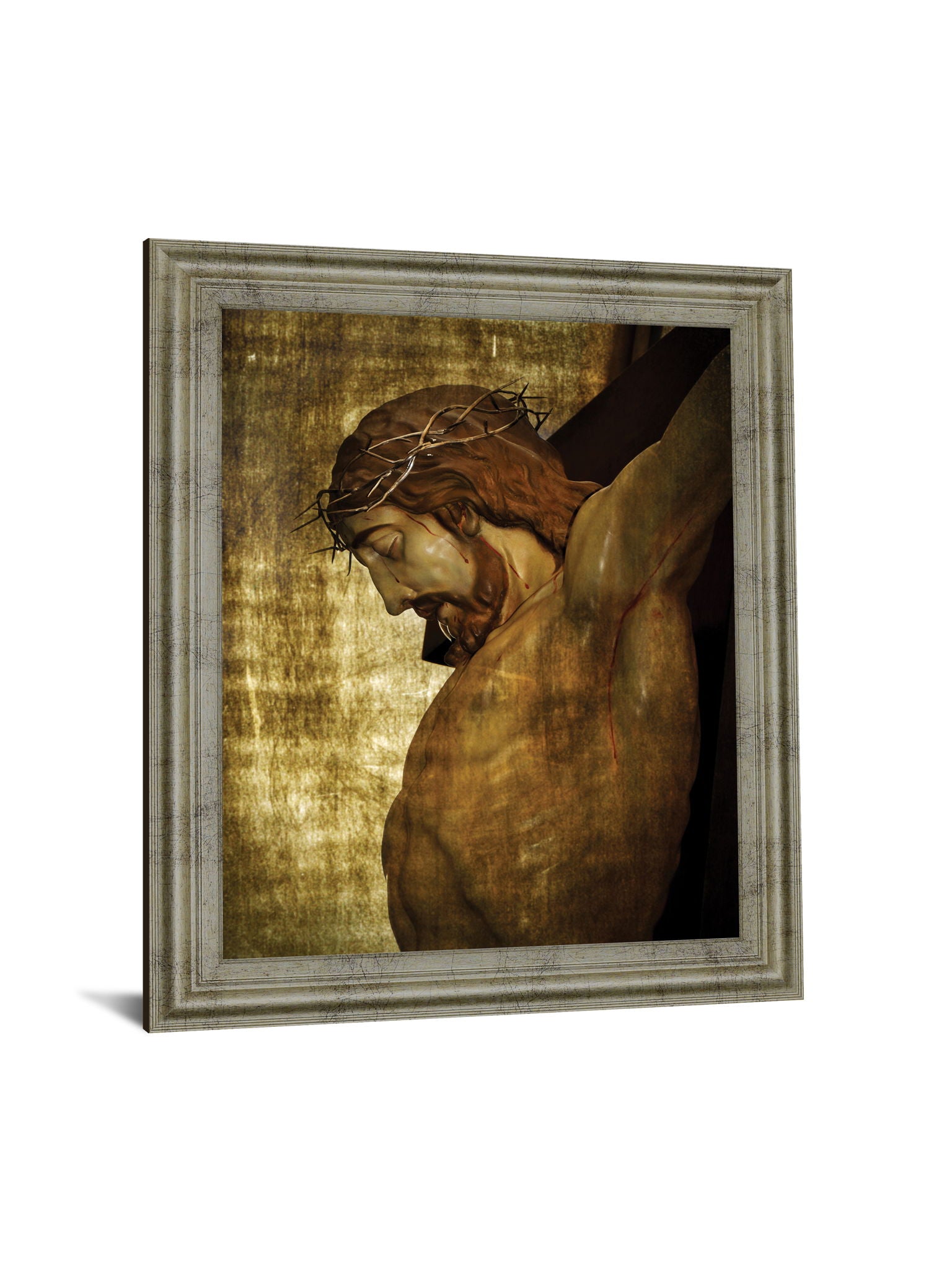 Somber Reverence - 28" x 34" Framed Wall Art - Gold