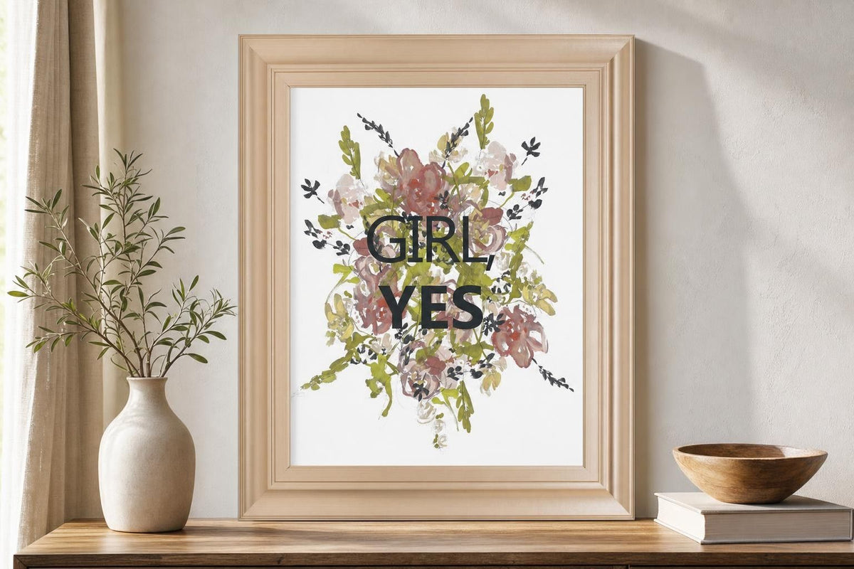 22x26 Empower Flowers II By Jennifer Goldberger - Beige