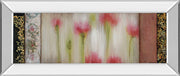 Rain Flower I By Dysart - Mirror Framed Print Wall Art - Beige