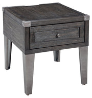 Todoe - Rectangular End Table - Dark Gray