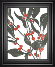 22x26 Colorblock Berry Branch II By Emma Scarvey - Dark Gray