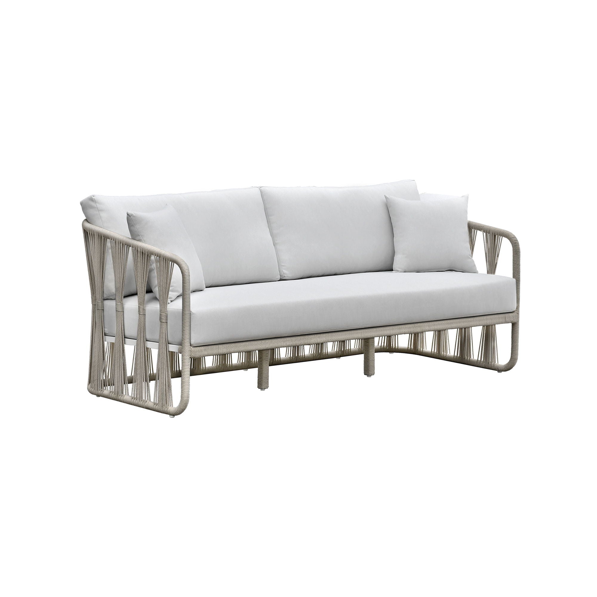Alexa - Outdoor Seating Sofa With Pillows - White