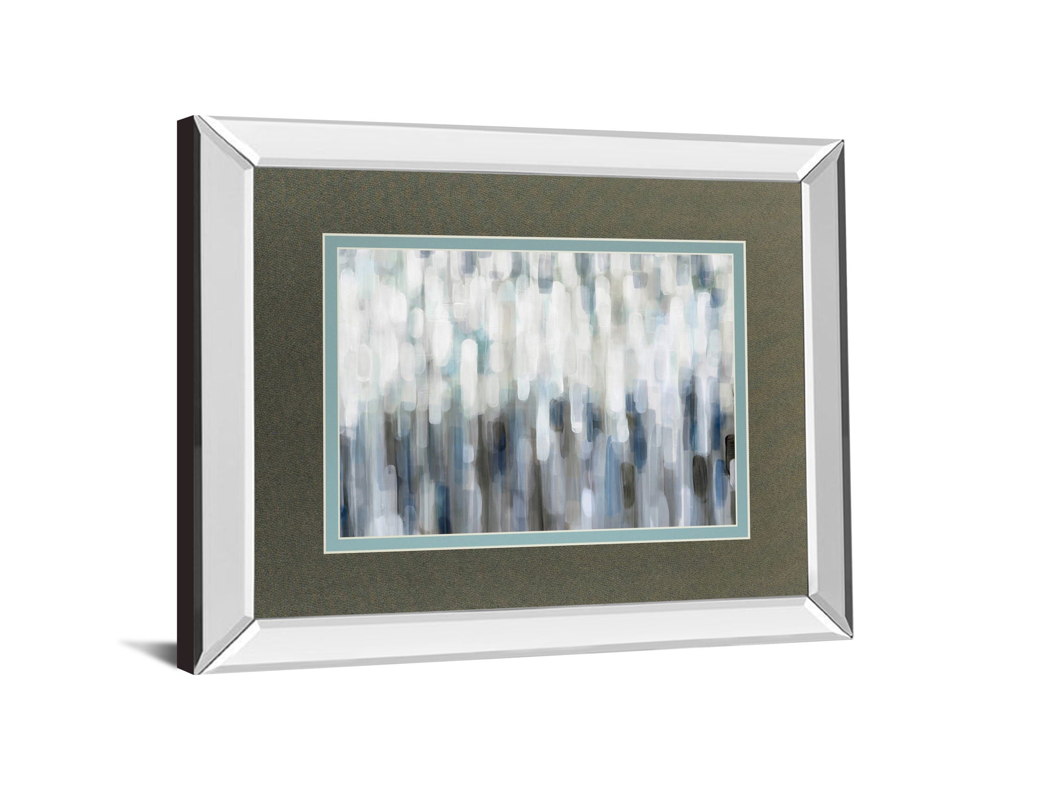 Silver Rain By Karen Lorena Parker - Mirror Framed Print Wall Art - Dark Gray