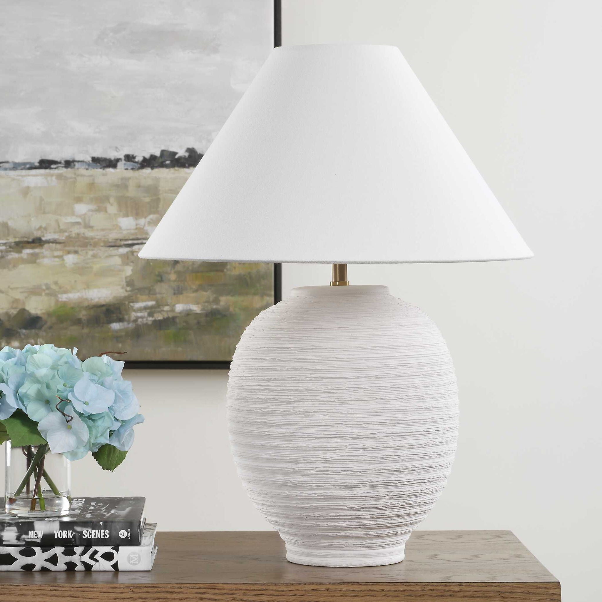 Rocio - Ceramic Table Lamp - White