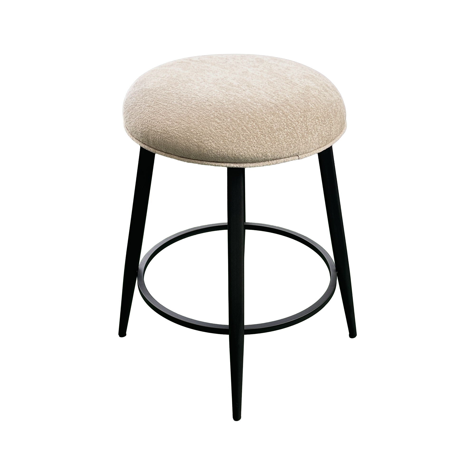 Metal Base Barstools - Barstool With Backless Seat - Champagne