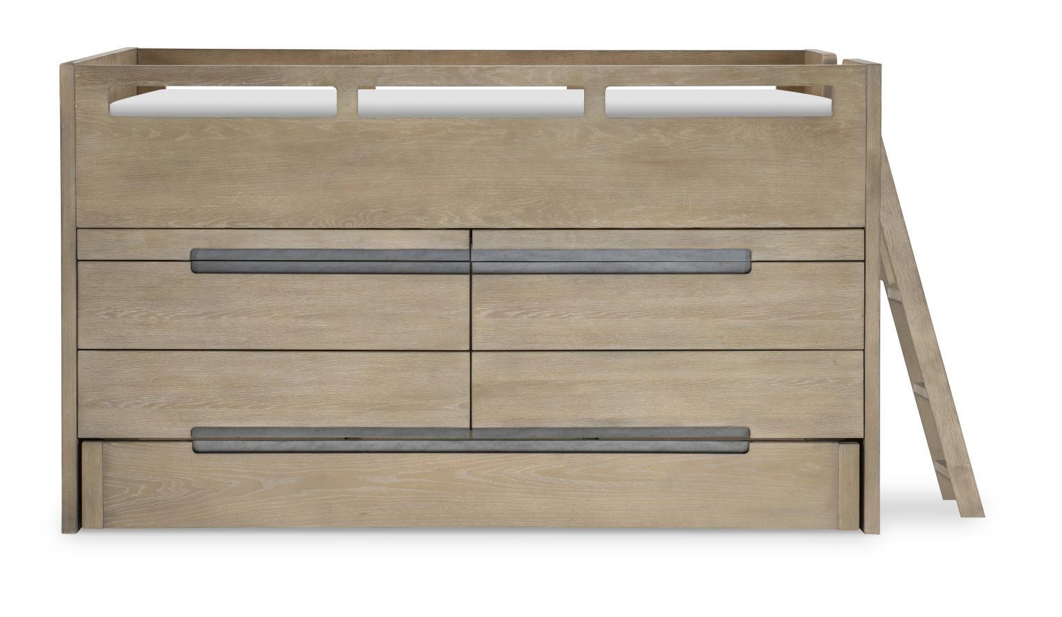 District - Complete Captains Bed - Weathered Oak