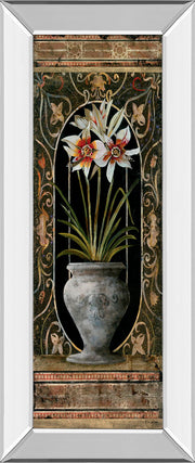 Blanco Botanical Il By Douglas - Mirror Framed Print Wall Art - Beige