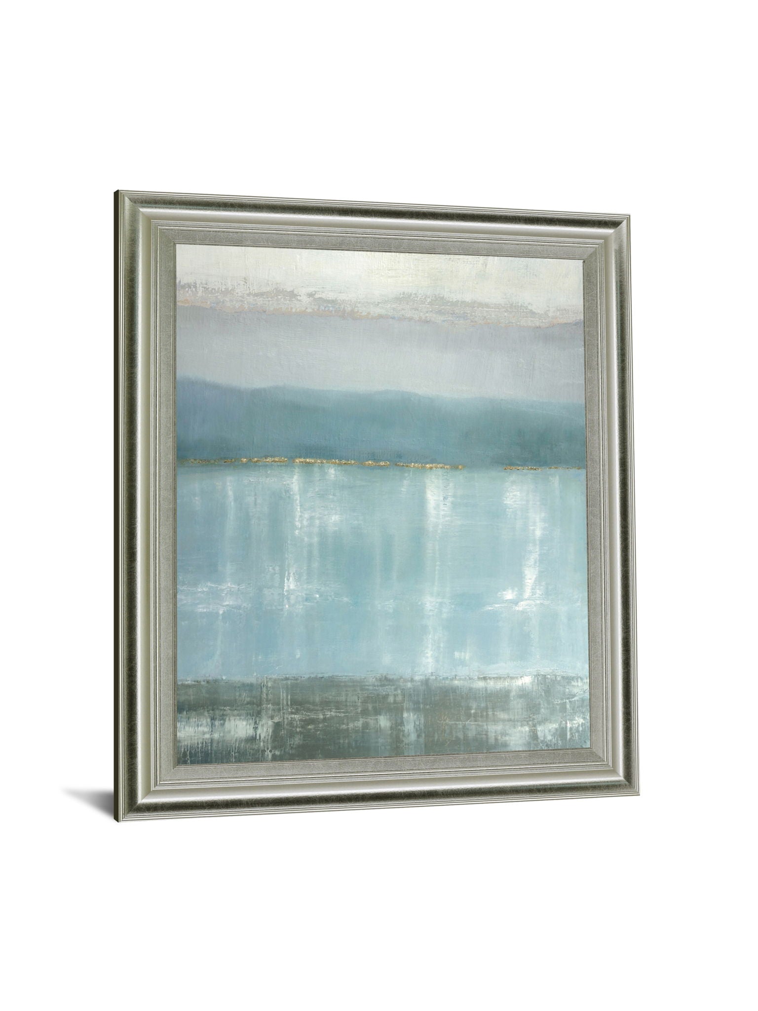 Misty Blue Reflections - 28" x 34" Framed Wall Art - Light Blue