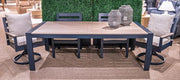 East Beach - Rectangular Dining Table With Umbrella Option - Blue