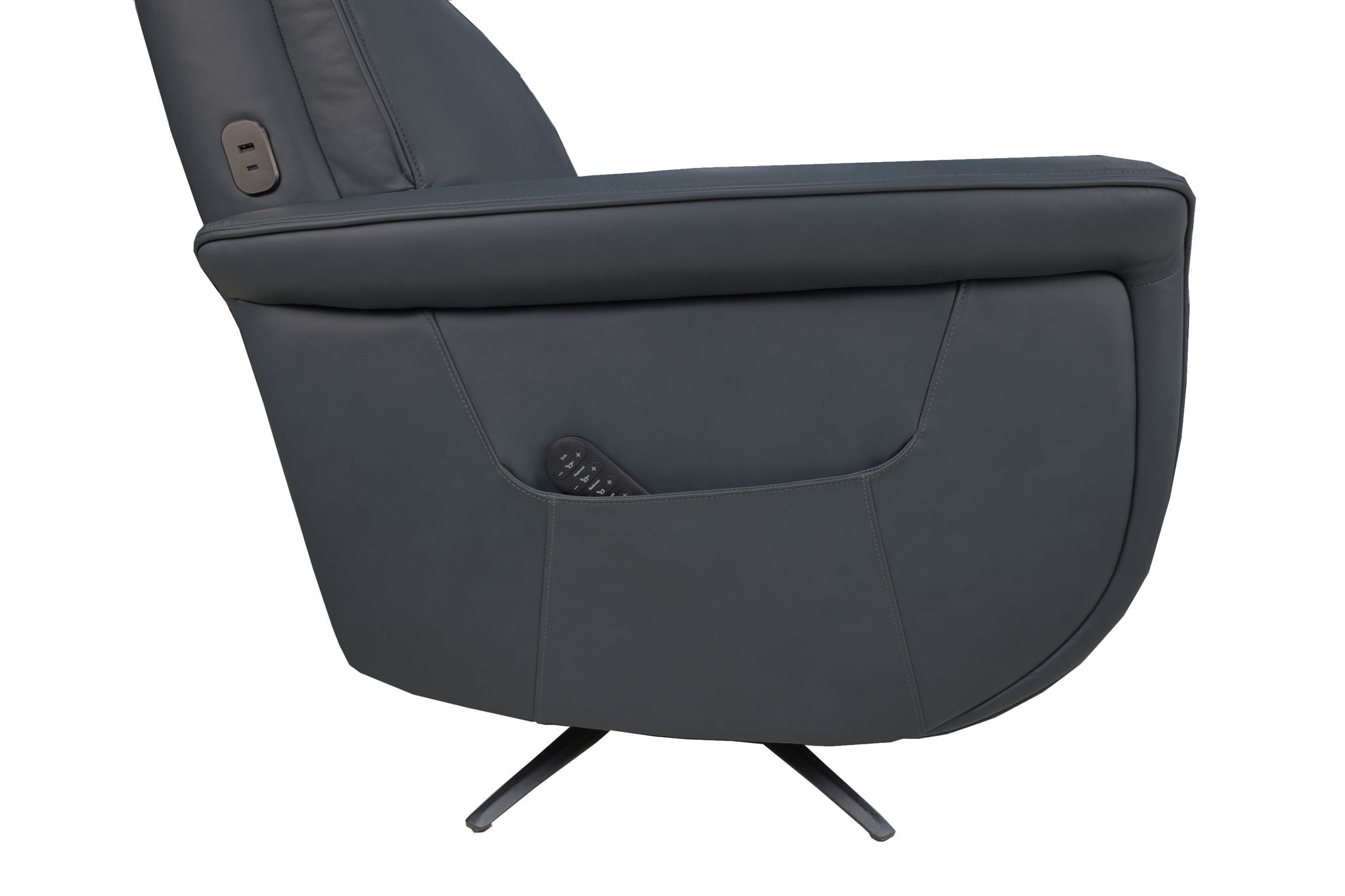Haven - Power Swivel Recliner With Power Headrest, Lumbar, Heat, Massage & Ventilation