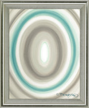 Aqua Ripple - 28" x 34" Framed Wall Art - Light Blue