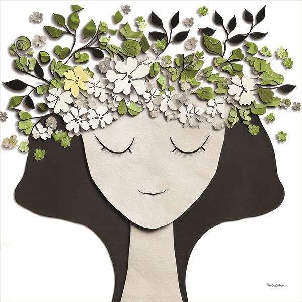 Garden Goddess 5 By Nicole Decamp (Framed) - Green