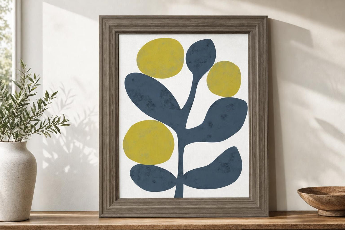 22x26 Branch IV By Chariklia Zarris - Blue