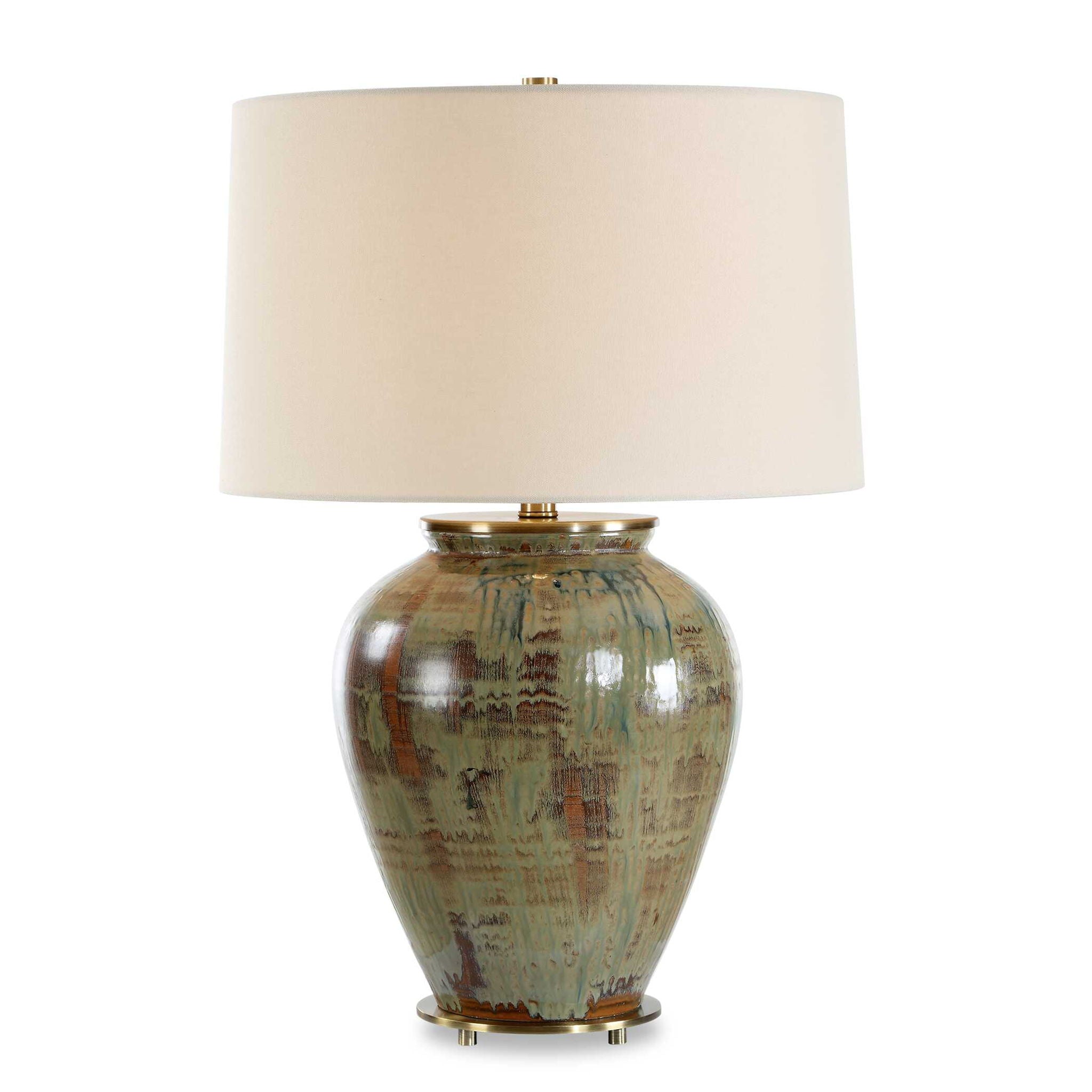 Olisa - Table Lamp - Brown Green