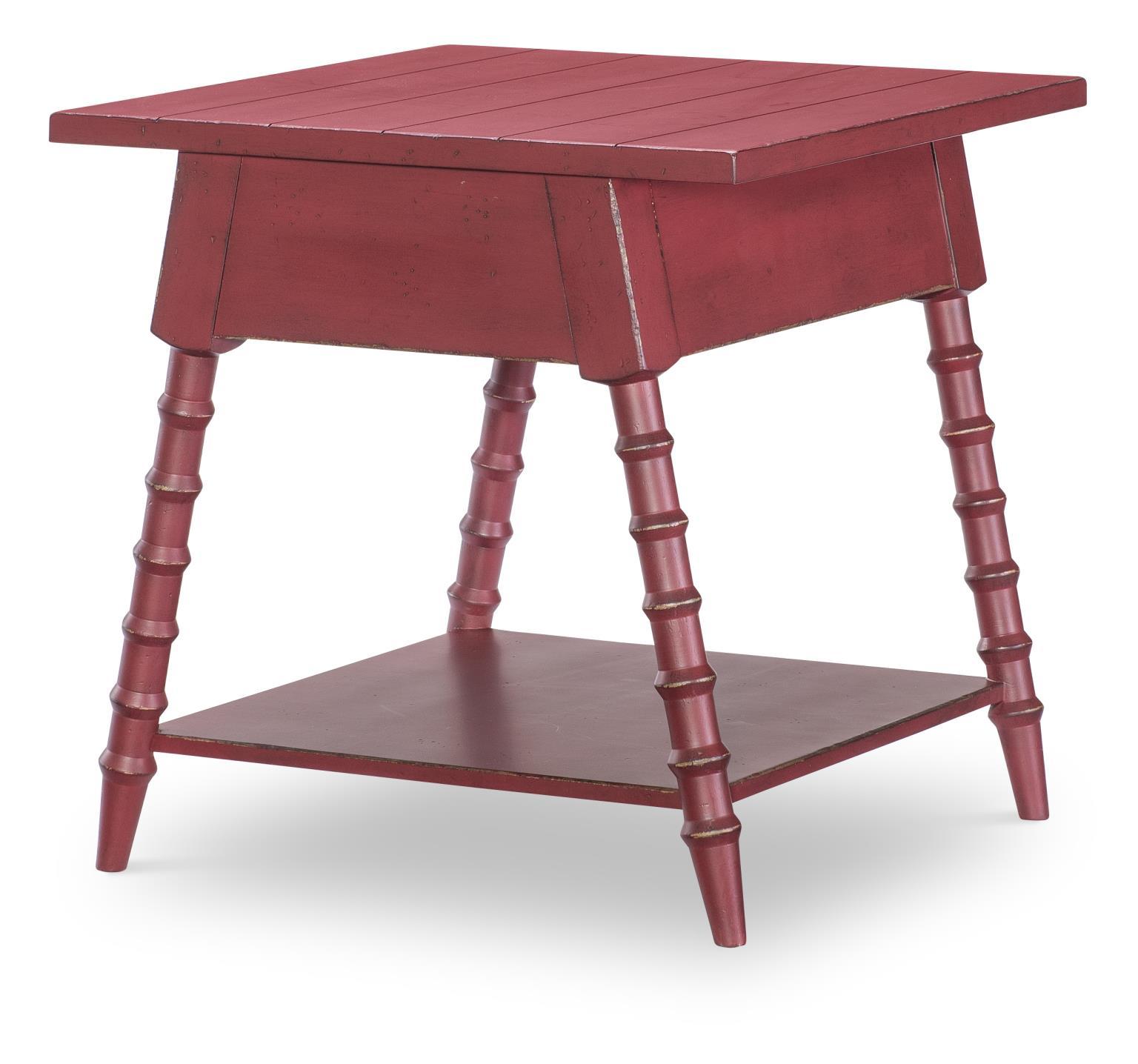 Vintage Market - Splayed Bobbin Leg 1 Drawer End Table