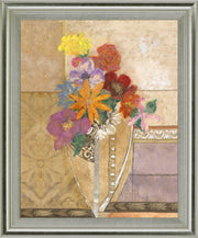 Opulent Blossom Mix - 28" x 34" Framed Wall Art - Gold