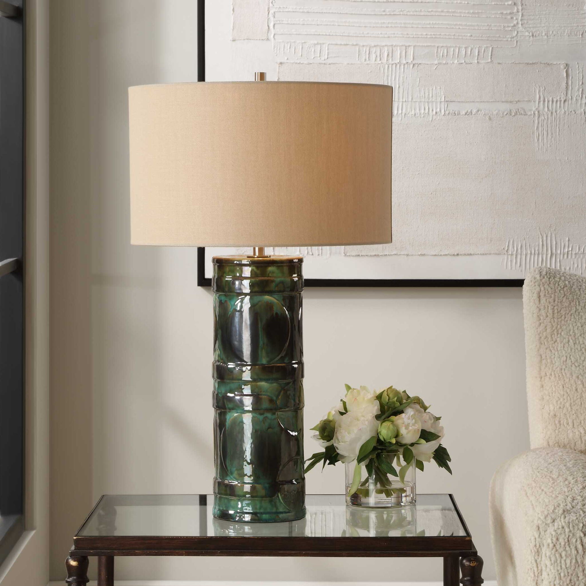 Loch - Green Glaze Table Lamp