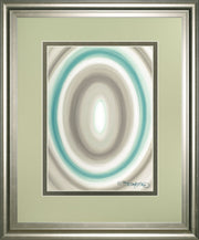 Concentric Ovals #1 By David Bromstad - Framed Print Wall Art - Beige