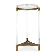 Pereira - Round Acrylic Accent Table - Bronze