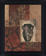 Earthen Echoes - 28" x 34" Framed Wall Art - Dark Brown