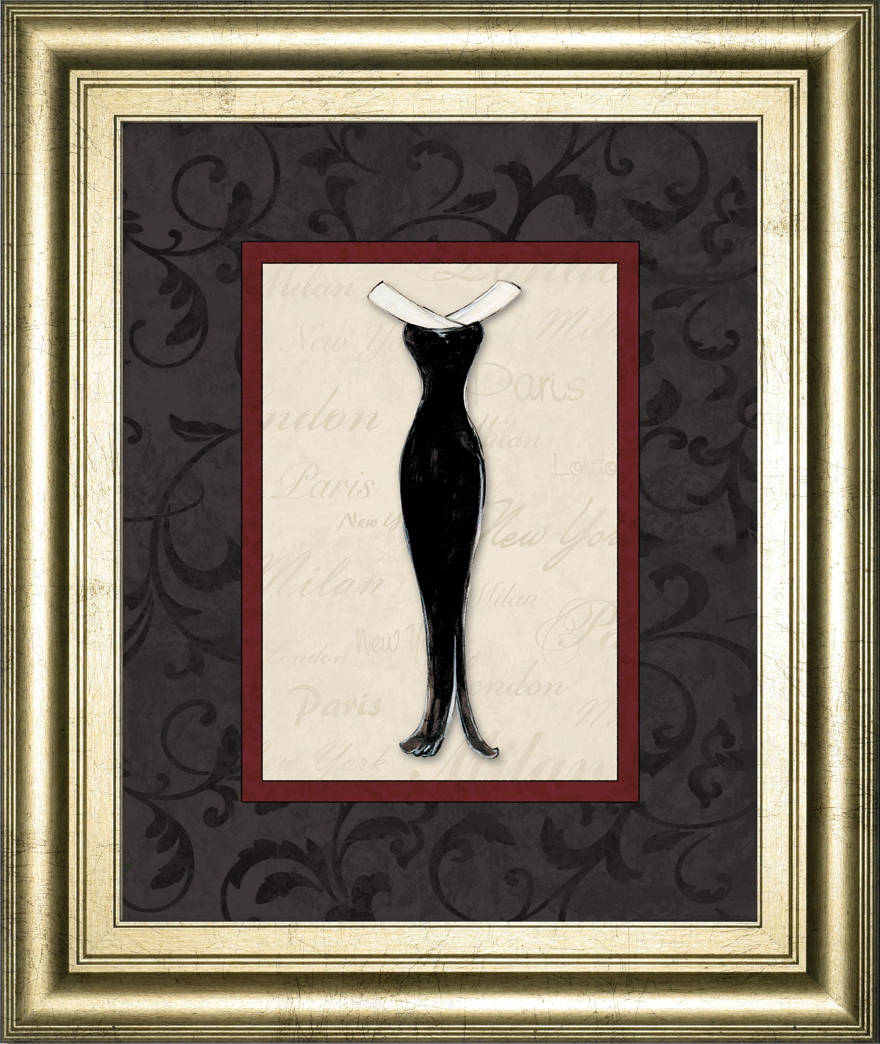 Fashion Dress I By Susan Osbourne Framed Print Wall Art - Thumbnail 2